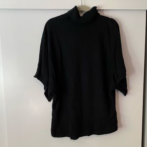 Cowell neck casual short sleeved sweater